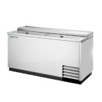 True TD-65-24-S-HC - Bottle Cooler, flat top, (22cs) 12 oz. bottles, (2) lids, stainless steel exterior